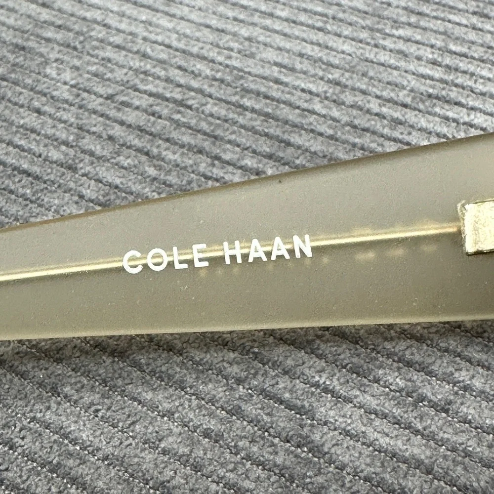 Cole Haan Y2K Sunglasses Black Square Frame Champagne Arms C6121 51-18-144